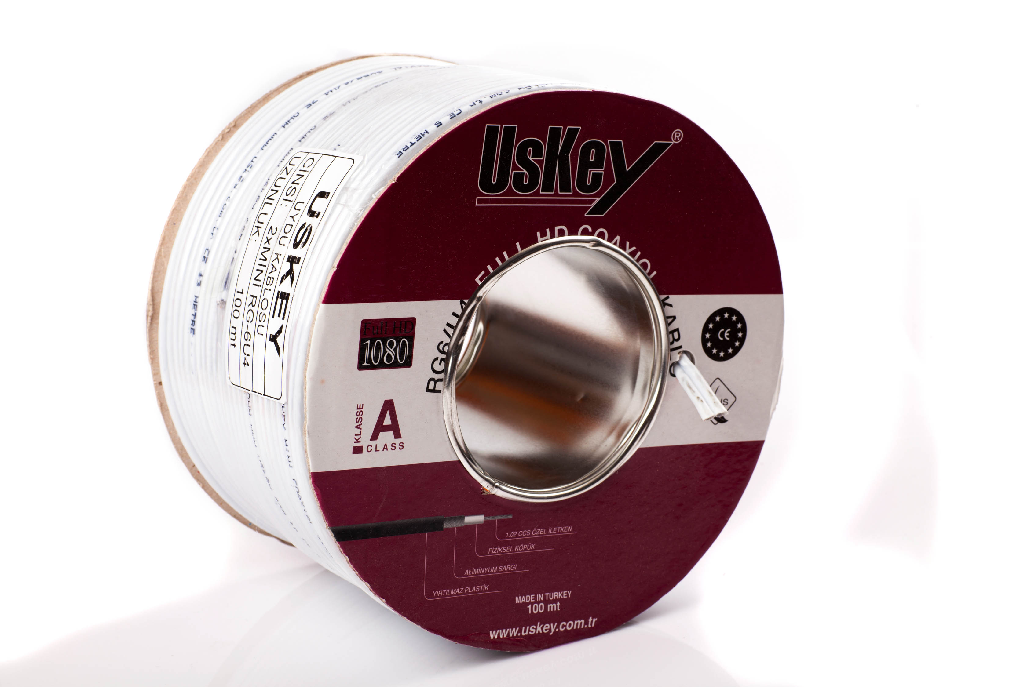 RG6 U4 ÇİFTLİ MİNİ USKEY KABLO 100 MT