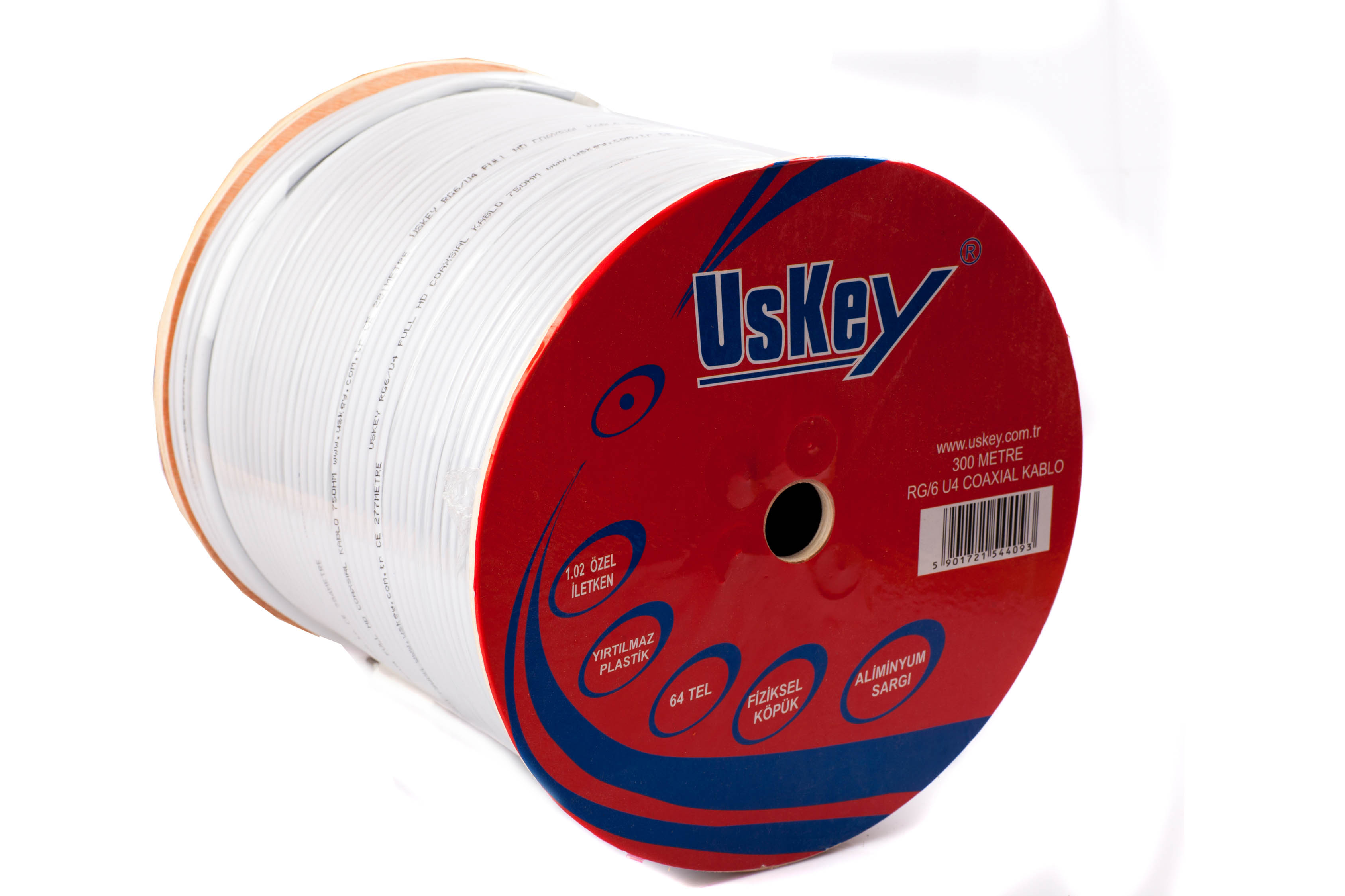 RG6 U4 300 MT BEYAZ USKEY KABLO