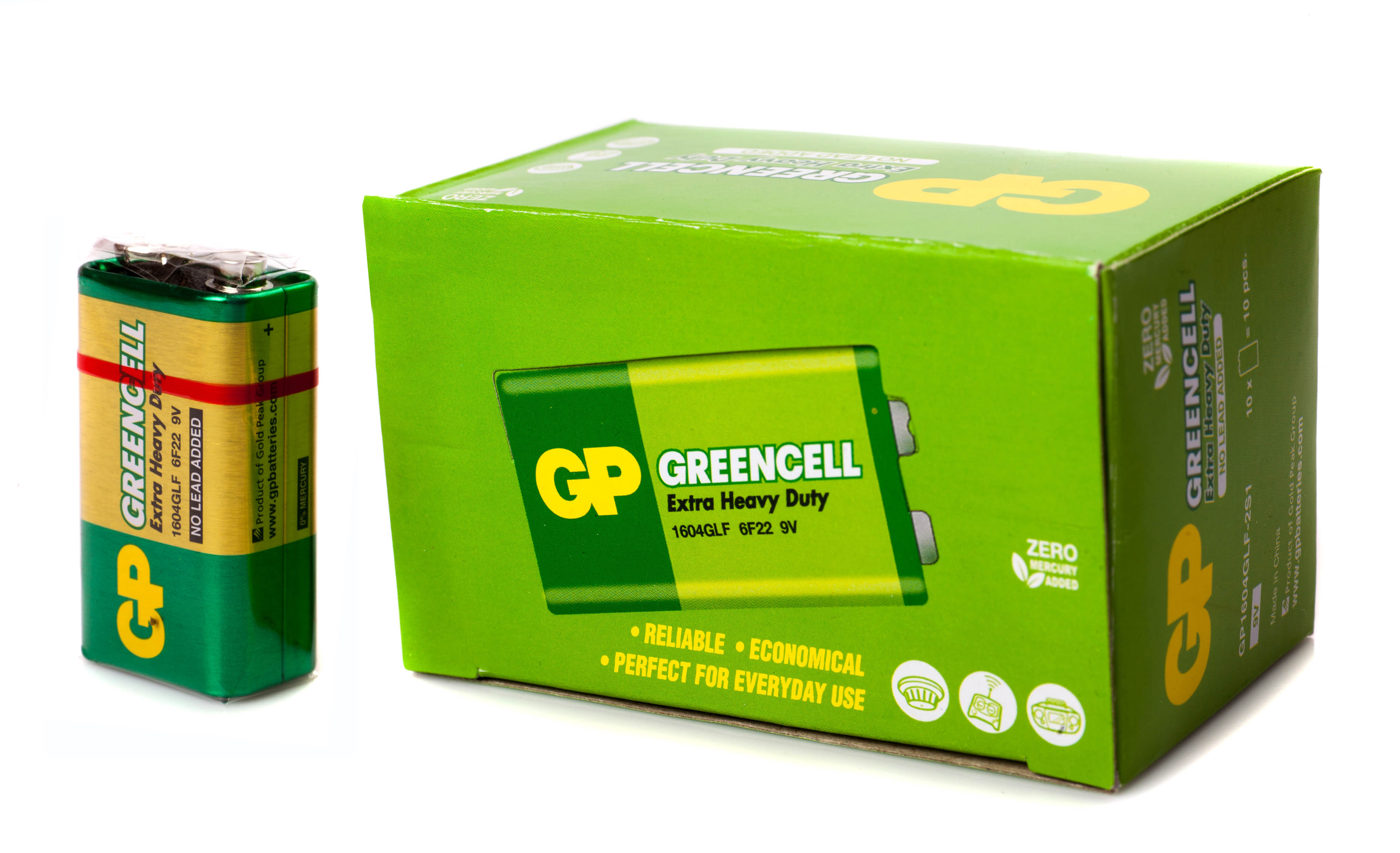 GP 9V 10'LU AÇIK PİL