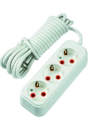 ARS-3'LÜ 5 MT ANAHTARSIZ GRUP PRİZ