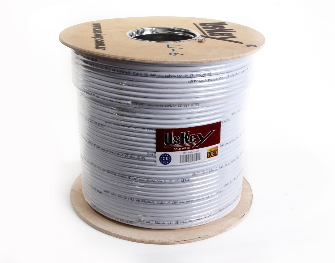 RG6 U6 GOLD 300MT BEYAZ USKEY KABLO
