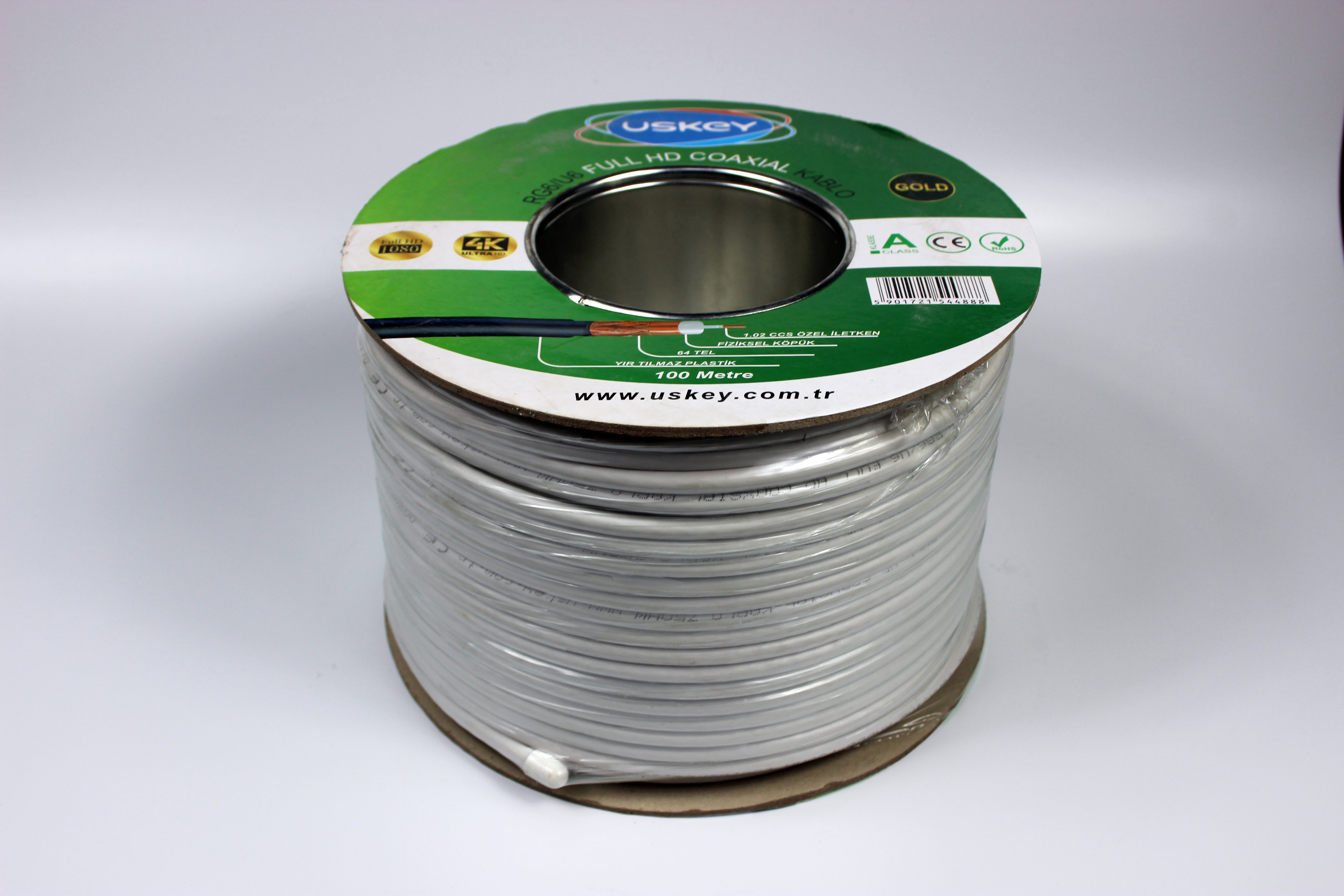 USKEY RG6 U6 64 TEL 100 MT