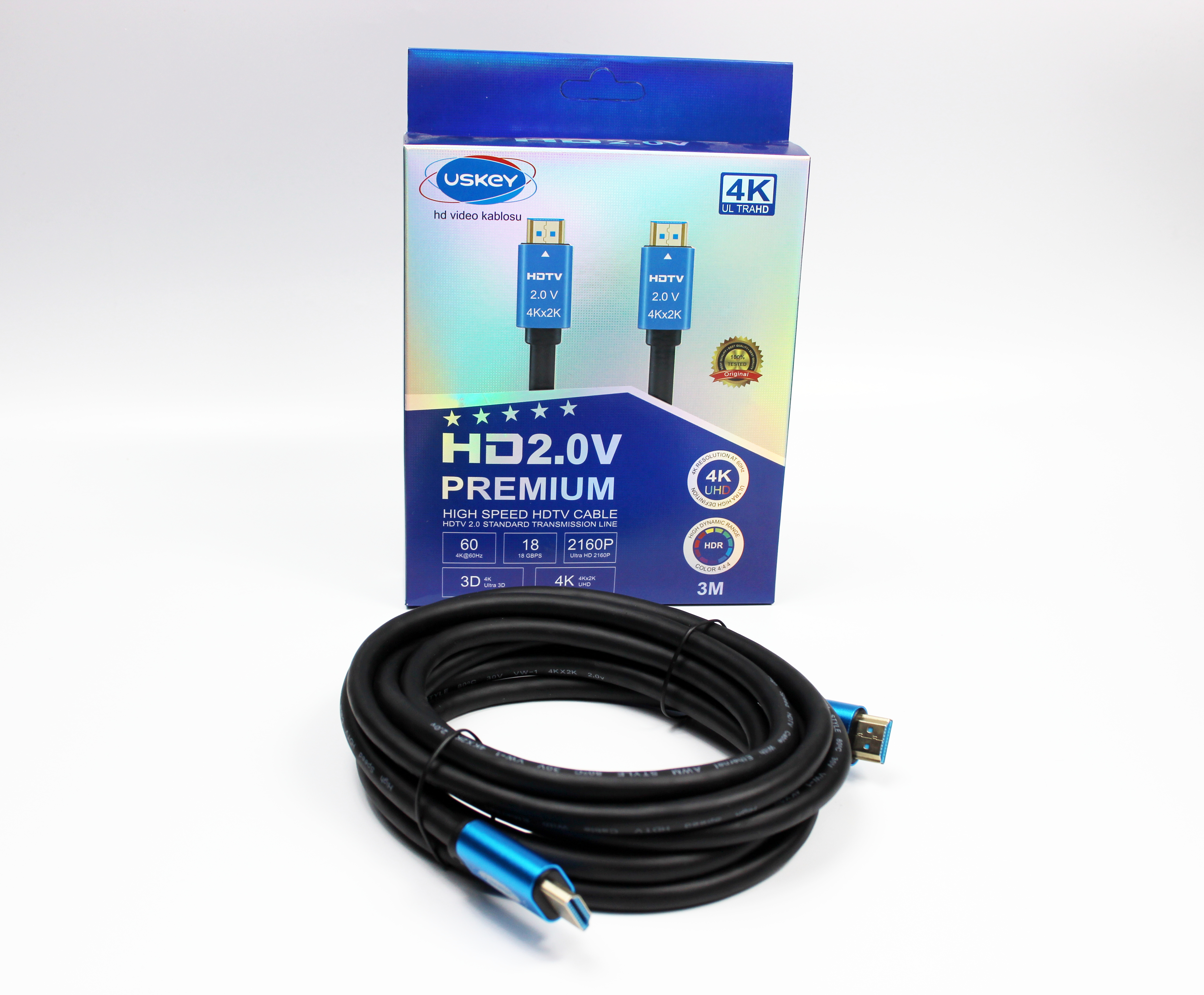 HDMI KABLO 4K 3 MT GOLD UKK-340