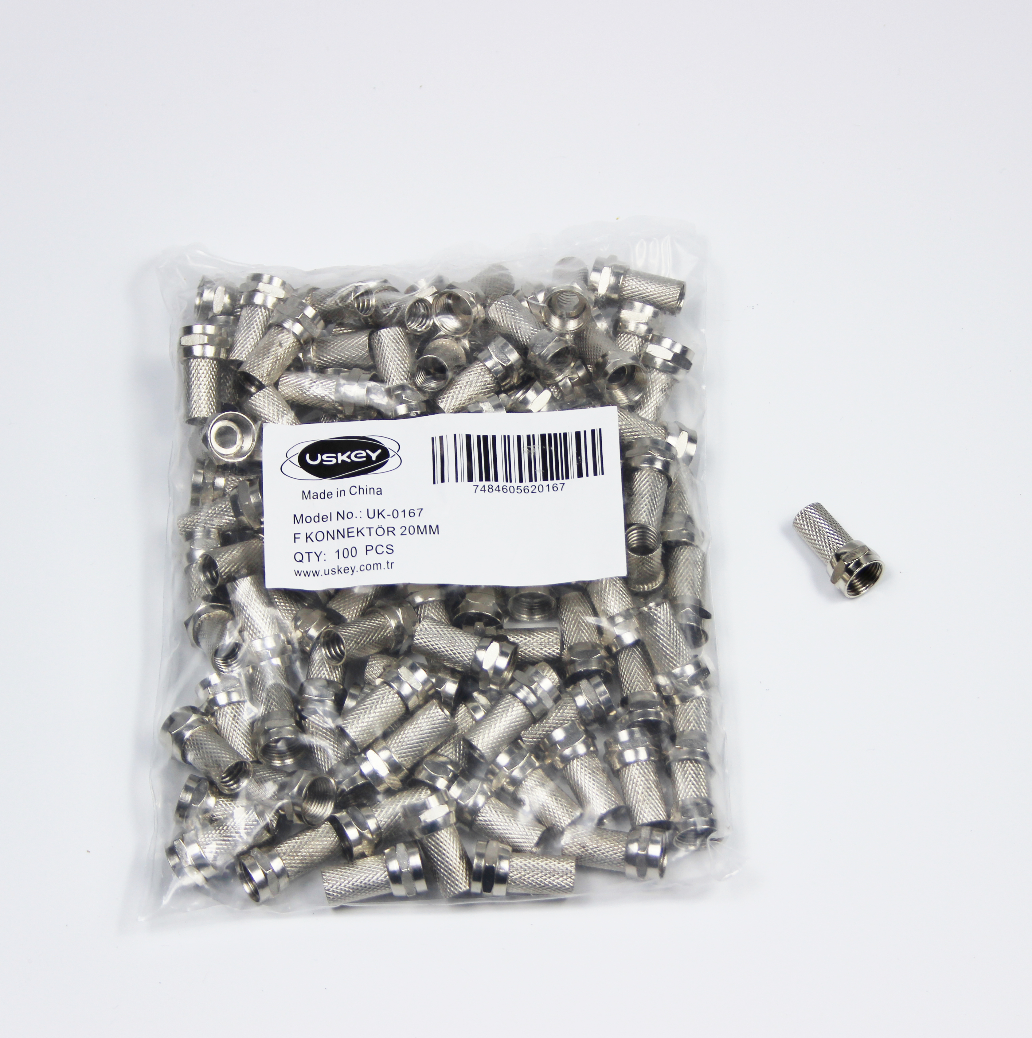 RG6 F KONNEKTÖR 20 MM UK-0167 100 ADET