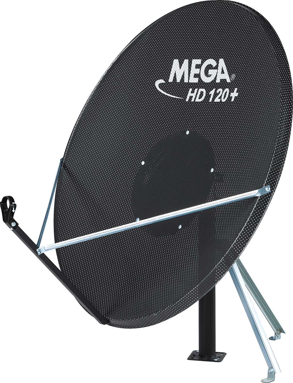 120 CM DELİKLİ ÇANAK ANTEN 90 DR. (L) ÖZEL BORU SİYAH ÖN BASKILI